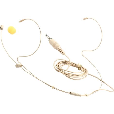 Microphone de Tête E05 Beige à Oreillette, Micro Caché, pour Chant Design à Crochet Confortable, Cuivre et Pvc, Alliage et Mousse, Présentations et Prises de Parole (1/5)