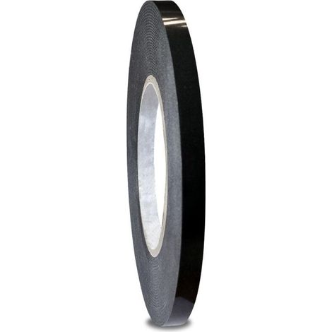 Cinta adhesiva de espuma multisuperficie de doble cara, color negro, de 9 mm x 10 metros. (1/2)