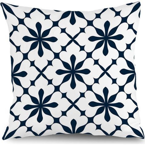 Housse de coussin floral extérieur, décoration maison rustique,40×40cm (1/5)
