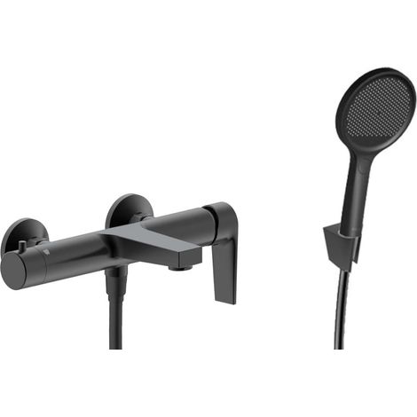 kielle Harmonia I - Miscelatore per vasca con accessori EcoSpare, nero opaco 10332SN34 (1/5)