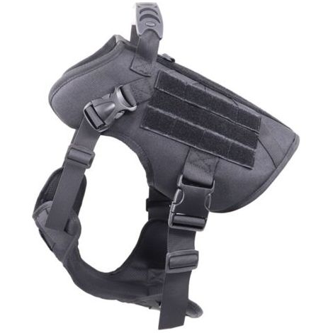 Sollbry Harnais tactique pour chien de grande taille, harnais robuste avec poignée, gilet anti-traction pour chien de grande race, harnais militaire réglable pour chien pour entraînement, chasse, marc (1/5)