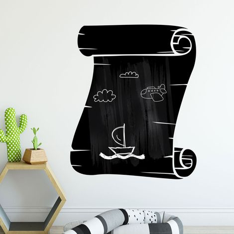 Sticker ardoise tableau noir - stickers muraux adhésif effaçable - DESIGN LETTRE - 40x35cm (1/5)