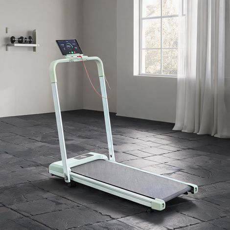 Tapis de course coloris vert en acier 112,5 x 50 x 93,5 cm (1/5)