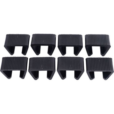 Lot de 8 Clips pour Meuble de Jardin en Rotin, Fixations de Canapé d'Extérieur, Attaches pour Salon en Résine Tressée, Rainure 4,3 cm/1,7 pouce (1/5)