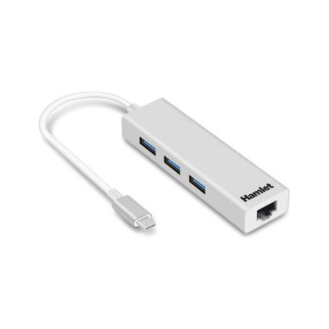 Hamlet XHUB331TCL replicatore di porte e docking station per laptop USB 3.2 Gen 1 (3.1 Gen 1) Type-C Bianco (1/2)