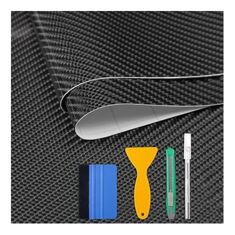 Carbon Vinyl Film Car Protection Protection for Car, Motorcycles, Mice, Motorcycle Helmets, Controllers (6D Black 150 x 30 cm) (1/5)