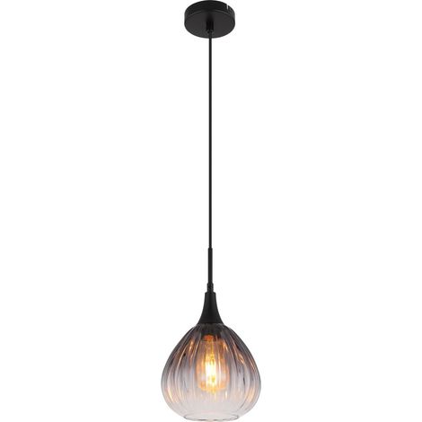 Globo - suspension - OLSEN - noir - verre - Ø 20cm - E27 - 15887H (1/4)