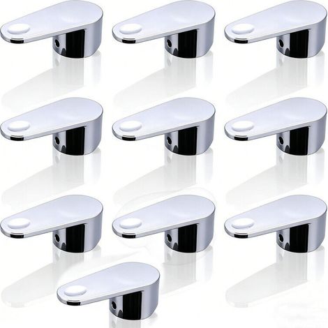Poignée De Levier - Alliage De Zinc - Pour Robinet De Salle De Bain Et Toilette - Rouge/Bleu - Lot De 10 (1/3)