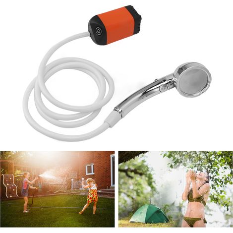 Tragbarer elektrischer Duschkopf mit drei einstellbaren Geschwindigkeiten, geeignet für die Bewässerung im Innen- und Außenbereich sowie für den Spa-Einsatz, orange. (1/5)