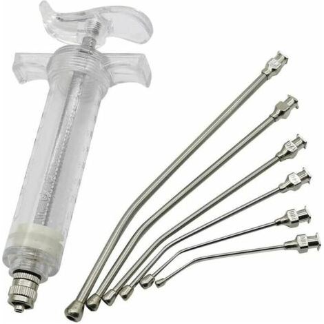 royaluxe -Seringue d'alimentation Tubes d'alimentation pour bébé Oiseaux Seringue d'alimentation à la Main pour Perroquet avec 6 Tubes de Gavage incurvés (20ML) (1/4)