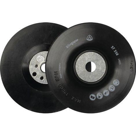 Klingspor – Plaque de support ST 358 FI pour meuleuse d'angle – Filetage M14 – Ø 125 mm – Ponçage de surfaces – Résistance élevée à la température