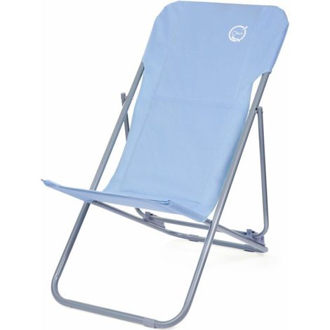 Lot de 2 chiliennes de jardin pliables - 4 positions - O'Sun - Bleu - Dimensions : 96 x 98 x 55 cm (1/2)