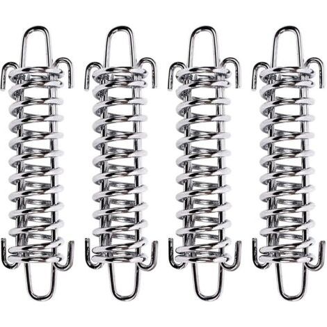 4 Pcs Auvent Fixation Ensemble Tension Ressort Alliage Ressort Auvent Ressort Boucle Robuste Pare-Soleil Voile Kit De Fixation Quincaillerie En Acier Inoxydable Accessoires pour Camping Pinic Randonné