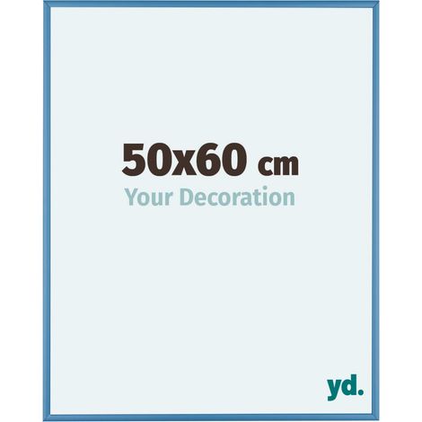 yd. - Cadre photo 50x60 - Bleu Acier - Aluminium - Kent