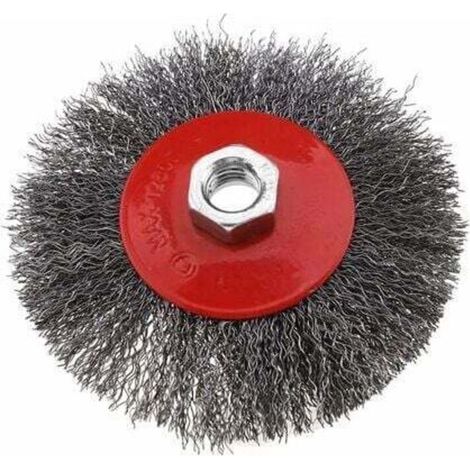 Brosse métallique pour meuleuse d'angle M14 - 11,4 cm (1/4)