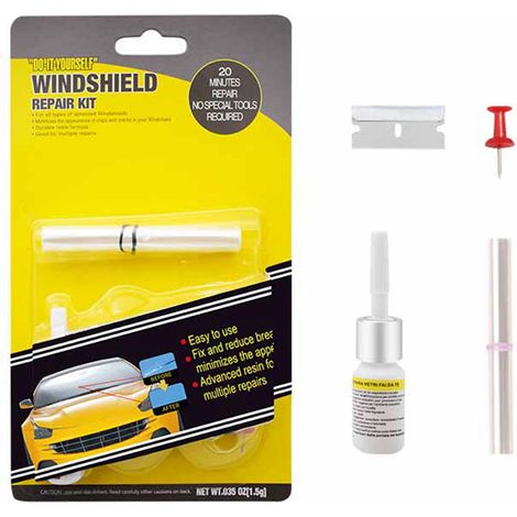 Ortviai Kit de Réparation pour Vitres Automobiles – Fissures et Égratignures sur Pare-Brise, Adhésif Pénétrant, Accessoires Complets (1/5)