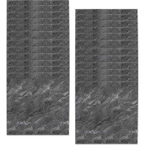 24 Pieces Self Adhesive Vinyl Wall Tiles: 30×30×0.2cm Waterproof Peel and Stick PVC Tiles, Marble Effect Wall Covering for Kitchen, Bathroom, Living Room, Bedroom (1/5)