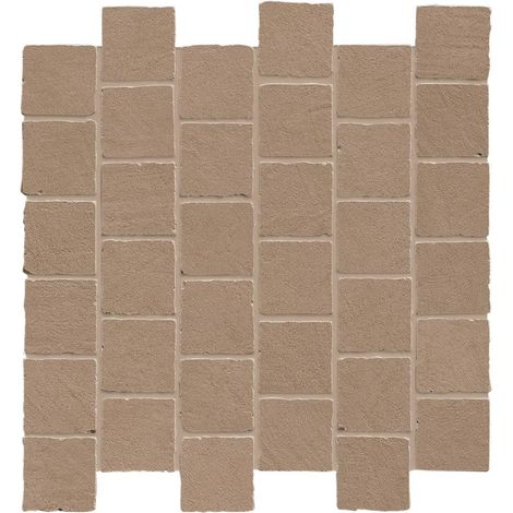 Mosaïque effet Béton Beige Argile Quadra 31x31x0,9 cm Mat Benzaro - Sol et mur intérieur (vendu par carton de 0,3844 m²) - RO'MA CARRELAGE