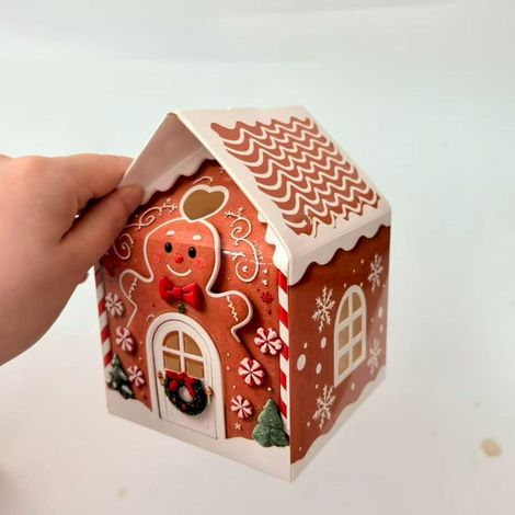 Christmas Eve Gift Box, Creative House Style Candy Gift Box, Peace Apple Gift Packaging Box - Style C - Style C
