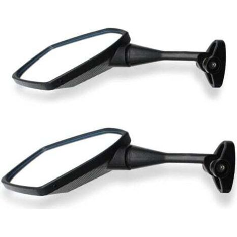 2 specchietti retrovisori per moto, specchietto retrovisore per CBR600, ABS, specchietto pentagonale girevole a 360 gradi con viti (indipendentemente a sinistra e a destra) (1/4)