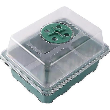 Mini-serre de jardin aérée à 6 compartiments pour la germination, idéale pour la culture de légumes, fleurs et plantes succulentes. Pot de culture. (1/5)