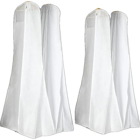 Housse de robe, grande taille, matériau durable, blanc 1pc (1/2)