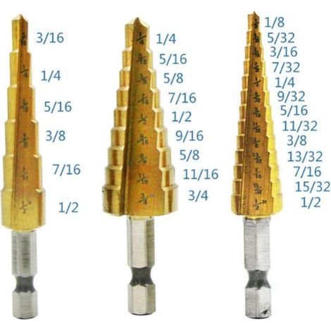 HSS-Stufenbohrer Ø 6-60 mm – Spiral-Kegelbohrer mit großem Durchmesser für Metall, Holz, Kunststoff... (1/2)