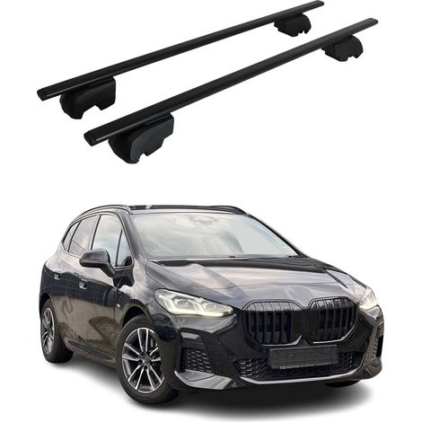 OMAC Dachtrager Quertrager für BMW 2er Active Tourer U06 2021-2026 – City Crash getestet – ISO PAS 11154:2006 – Abschliessbar – Max 75 kg – 2 Stangen Stahl Schwarz (1/5)
