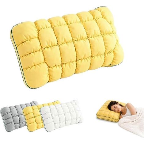 Oreiller rafraîchissant effet guimauve, oreiller matelassé frais au toucher pour adultes, oreiller moelleux et léger comme un nuage avec soutien de la nuque et du dos. (1/5)