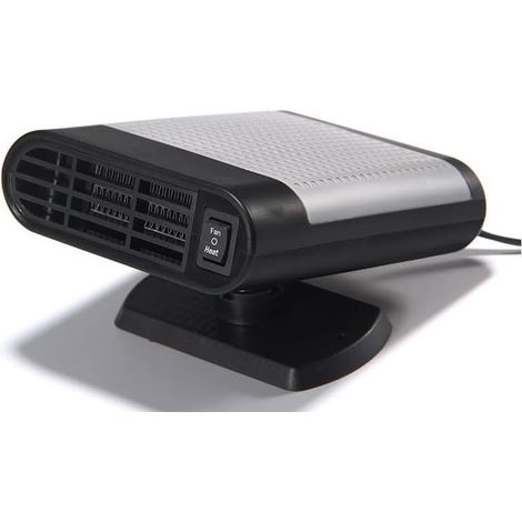 Calefactor de coche de 12 V y 15 W, calefactor multifuncional para descongelar y desempañar, calefactor portátil 2 en 1 - Gris (1/5)