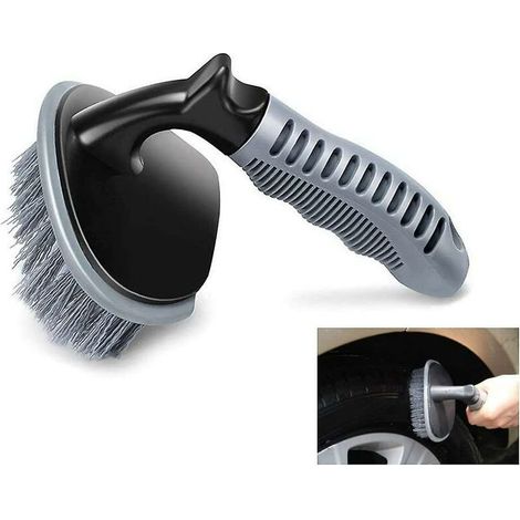 Brosse de lavage de pneus avec poignée universelle en caoutchouc, haute qualité-DOU