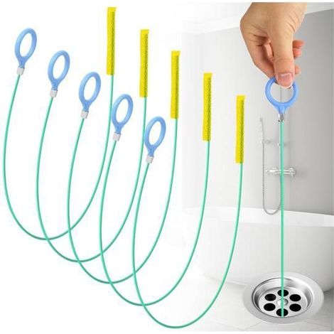 Furet Deboucheur Canalisation 130cm, 5Pcs Métal Brosse de Débouchage de Canalisation, Rosse Nettoyage Drain DEBOUCHEUR (1/5)