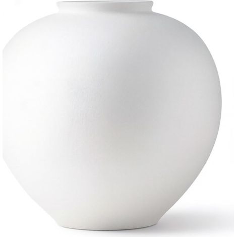 Grand vase en céramique blanche simple et moderne Vase à fleurs sphérique en céramique Vases décoratifs pour salon, chambre à coucher et bureau (1/5)
