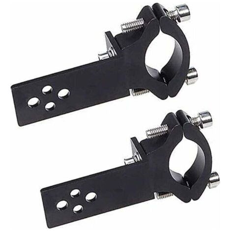 Lot de 2 colliers de serrage pour tube de fourche de moto - Installation horizontale/verticale - Montage de barre lumineuse LED - 22 mm-36 mm (1/4)