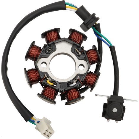 Motorcycle ignition coil compatible with various models such as GSX110/FX110/FD110/Viva110/Best110, high voltage CDI ignition coil OE32101-30D00. (1/4)