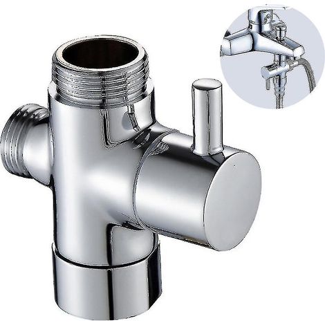 [RM] Robinet inverseur de baignoire/douche, robinet inverseur 3 voies en laiton massif, adaptateur de douche G 1/2 pouce, engrenage