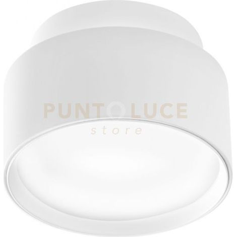 GFA1071- FARETTO IN ALLUMINIO D.11,4CM BIANCO SATINATO 2 LUCI LED 3000K 900LM 2+10W
