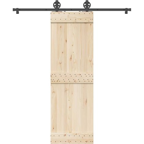 Schiebetürbeschlag-Set 183 cm Stahl Schwarz