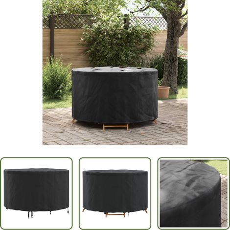 vidaXL UV-beständig - Gartenmöbelabdeckung Schwarz 128 x 128 x 71 cm 210D-Gewebe (1/5)
