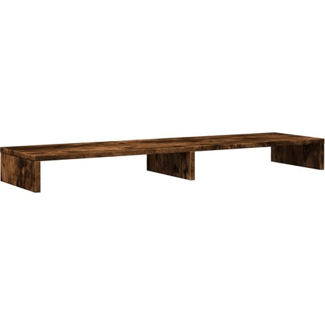 Mesa de escritorio con soporte para monitor 100 x 27 x 10 cm madera de ingeniería marrón 020044832