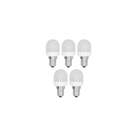 Lot de 5 ampoules LED E12 à lumière douce 1,5 W 75 lm pour lampe de bureau, plafonnier, applique murale, AC220 V, lumière chaude 6000 K (1/5)