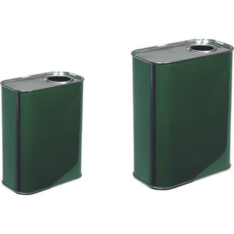 Lattina per olio rettangolare verde - lt.0,25 - cm.6,7x4,3x11h. (bancale pz.2816)
