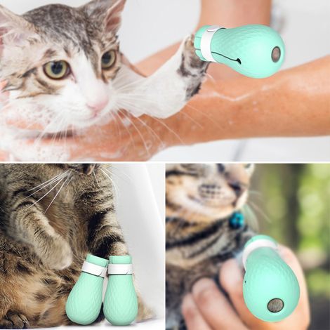 Chaussures anti-rayures en Silicone pour chat, protection médicale réglable des pattes pour animaux de compagnie, pour le bain, 4 pièces/ensemble (1/5)