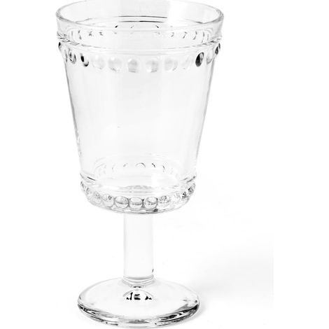Collier Lot de 6 verres à pied en verre transparent 27 cl