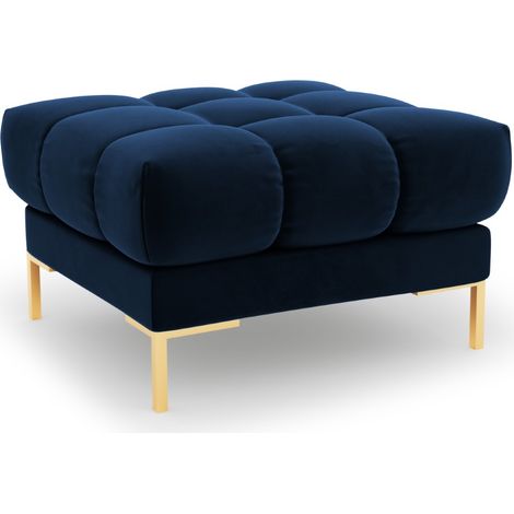 Pouf en velours bleu roi (1/5)