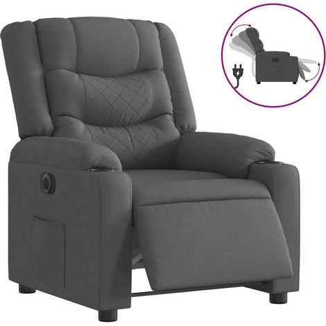 Fauteuil de Salon,Chaise,Fauteuil inclinable électrique Gris foncé Tissu CFW919179 (1/5)