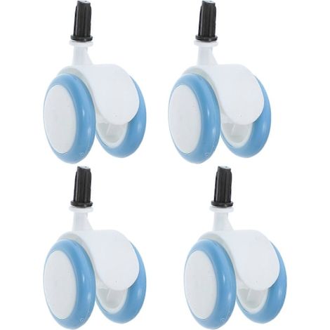 Lot de 4 roues universelles de rechange en plastique et caoutchouc pour trotteur bébé, compatible avec les chaises hautes, les (1/4)