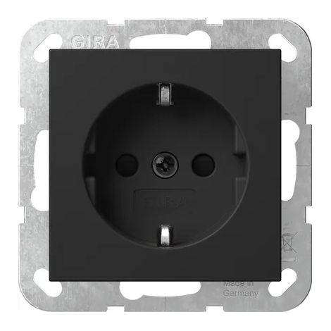 Gira Enchufe SCHUKO SP System 55 Negro m [4453005], 4453 005