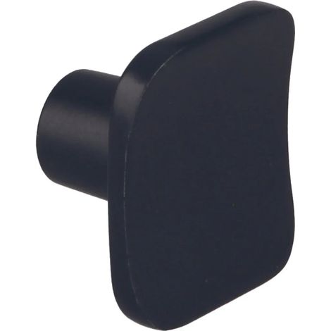 Tiradores para muebles, 30x27 mm, aptos para armarios de cocina, cajoneras, aparadores, etc., color negro, paquete de 10 unidades. (1/5)