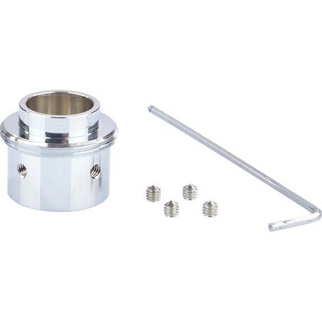 Adaptateur Métal pour Radiateurs - 1 Pièce - Laiton Robuste - Compatibilité Thermostat Électronique - Chauffage Domestique - Couleur Argent (1/5)